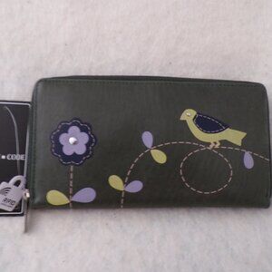 NWT UNION CODE Genuine Leather RFID Protected Zipper Wallet